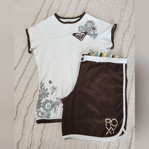 Roxy Brand Summer Rash Guard & Board Shorts